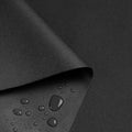 Waterproof Marine Canvas Fabric by The Yard 58" W 600D PVC Backing Water-Resistant Polyester Fabric Upholstery Material for Outdoor Indoor Marine Awning Tent Boat Furniture Cover DIY, 15 Yards Black