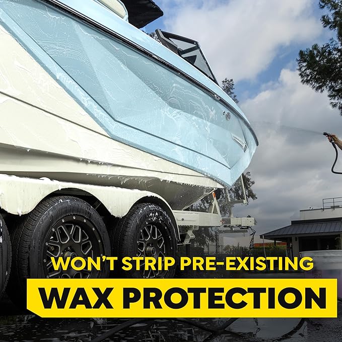 Meguiar's M43 Marine/RV Boat Wash,pH-Balanced Boat/RV Wash for Protecting Fiberglass and Gel Coat,Streak-Free Shine that Keeps Surfaces Clean and Protected,64 Oz,(Pack of 2)