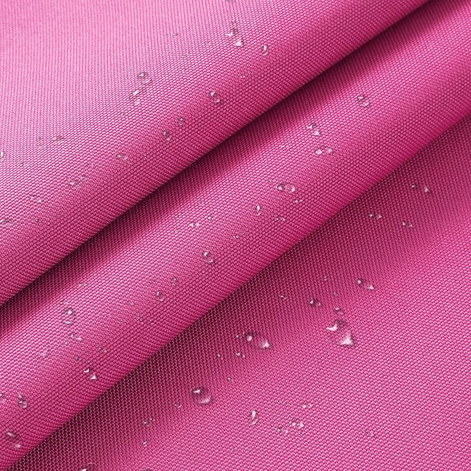 1200D Thicken Waterproof Canvas Fabric by The Yard 58" W Water-Resistant Polyester Fabric Heavy Duty Upholstery Material for Outdoor Indoor Marine Awning Tent Boat Chairs DIY, 8 Yards Pink