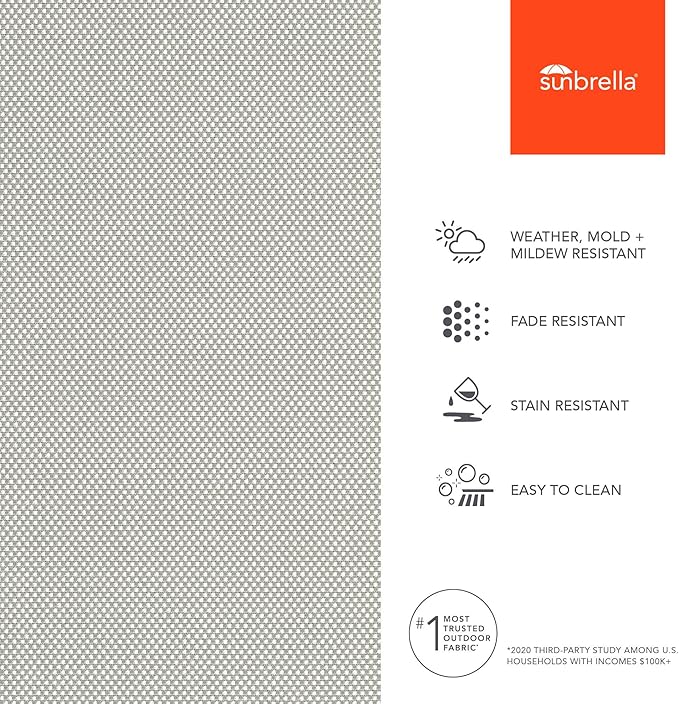 Sunbrella Outdoor Fabric by The Yard | Sailcloth Seagull (Textured) | Official Sunbrella Seller | Indoor or Outdoor Upholstery Fabric for Chairs, Cushions, Drapery, Pillows, Furniture
