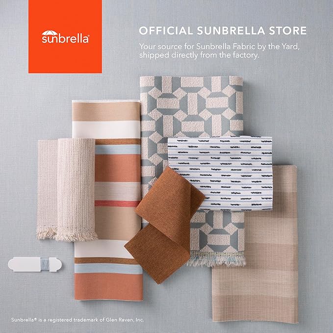 Sunbrella Fabric by The Yard | Official Sunbrella Seller | Indoor or Outdoor Upholstery Fabric for Chairs, Cushions, Drapery, Pillows, Furniture | Carlo Sand
