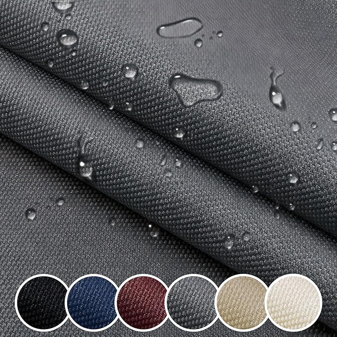 Waterproof Canvas Cloth Fabric by The Yard 60" W 600D Oxford Polyester Upholster Fabric Water Resistant Material for Outdoor Furniture Chair Cushion Cover DIY Sewing (1 Yard, Gray)