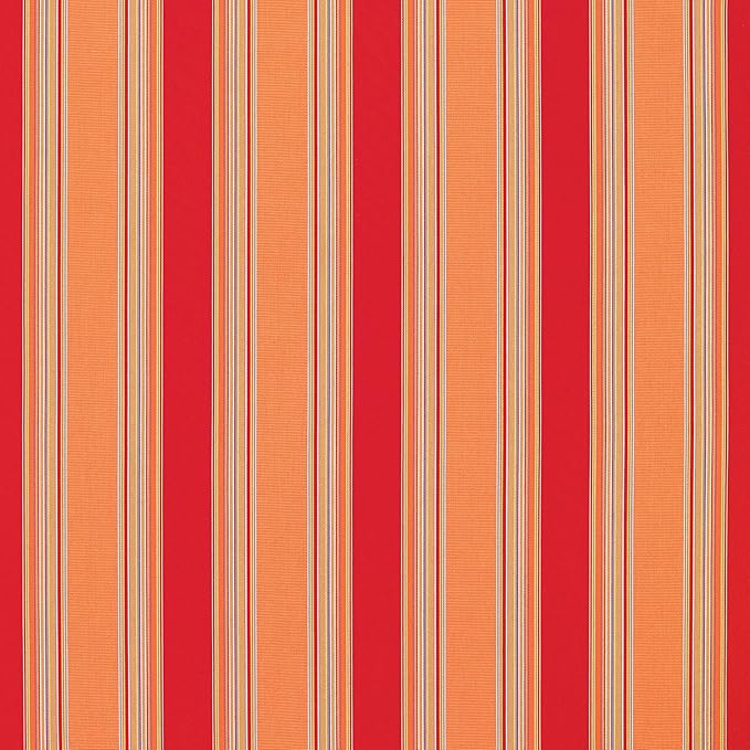 Sunbrella Outdoor Fabric by The Yard | Bravada Salsa (Striped) | Official Sunbrella Seller | Indoor or Outdoor Upholstery Fabric for Chairs, Cushions, Drapery, Pillows, Furniture