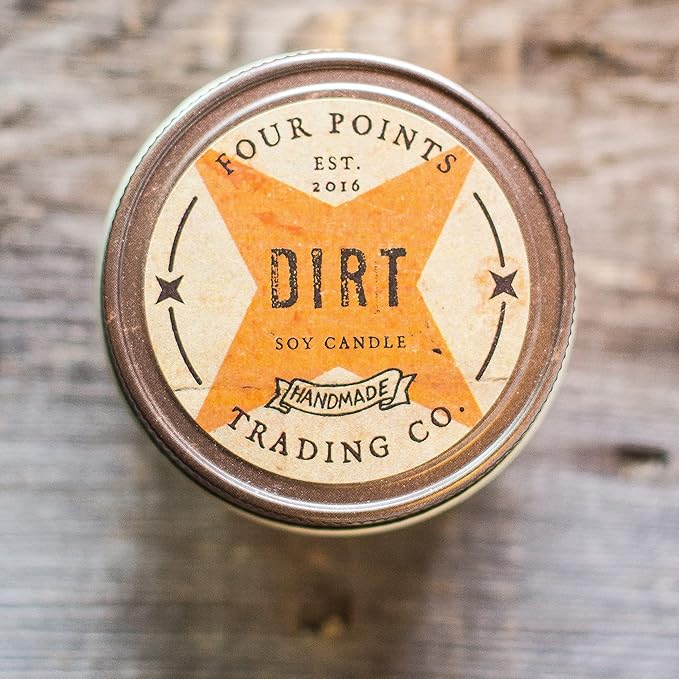 Dirt Scented Candle, 4 Oz. Handcrafted Soy Wax Candles for Men & Women, Fragrant Aromatherapy Candle with Jar, Unique Room Scents, Relaxing Home Essentials for Mom, Daughter or Friend